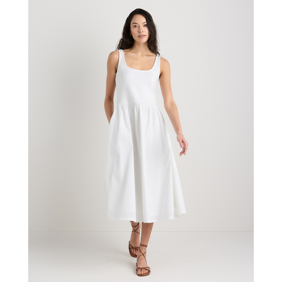 Quince Dresses & Skirts - Cotton Mixed Media Tank Dress